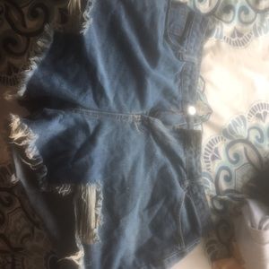 ripped jean shorts